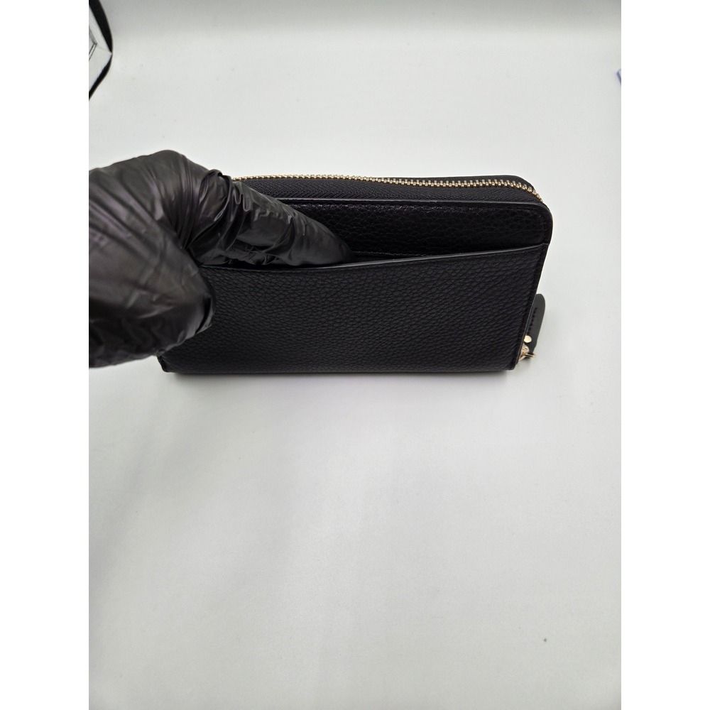 Kate Spade New York Pebble Leather Zip Around Wallet Black‎ K4779 - Picture 10 of 11